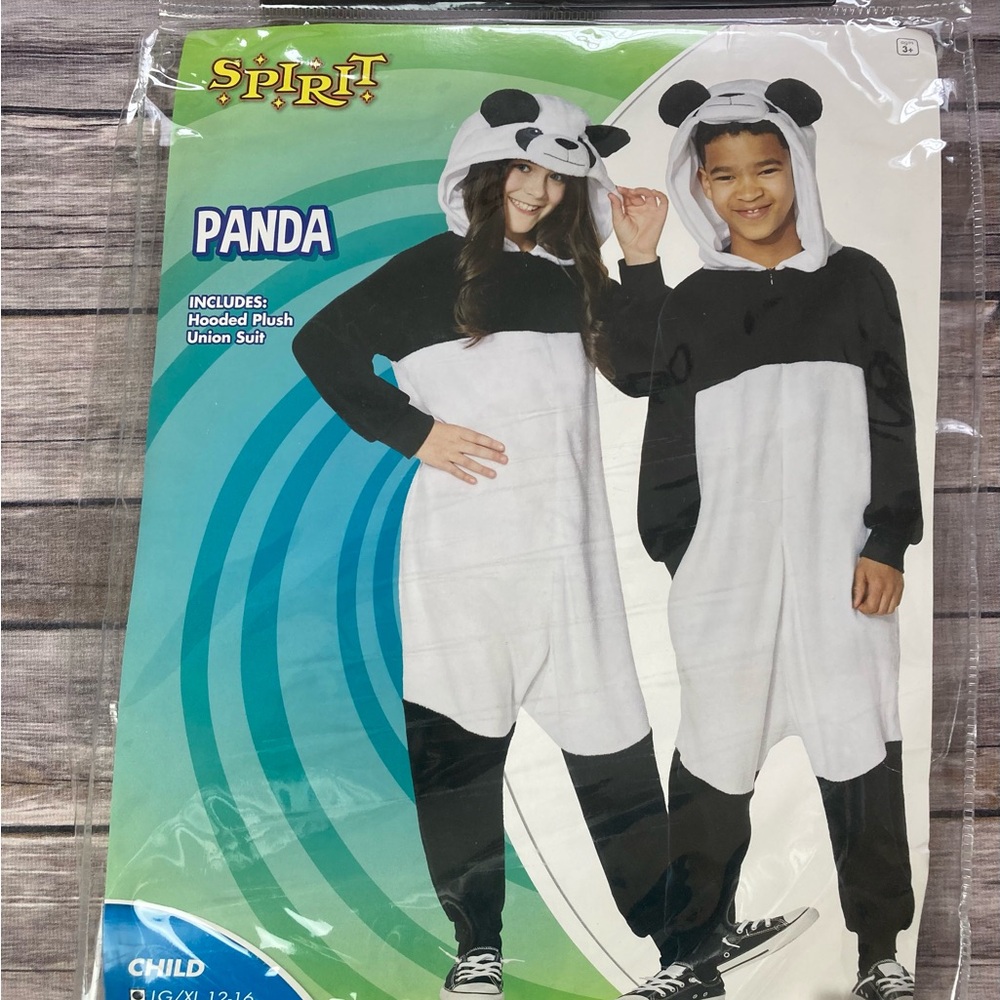 Spirit One Piece Panda Hooded Costume Child Size 12
